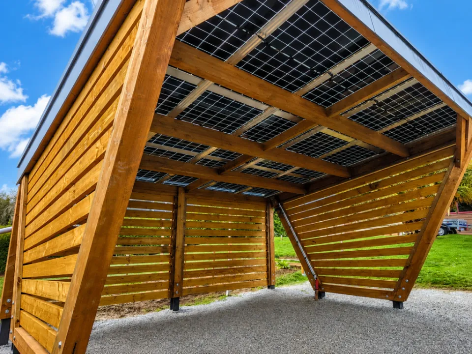 Carport Premium bois avec bardages